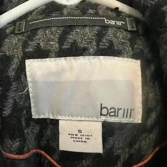 Bar Ill Double-breasted Wool-blend Pea Coat Black/Grey, Size Small - Picture 8 of 9